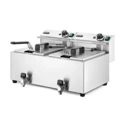 Hendi Friteuse met aftapkraan - 2 x 8L