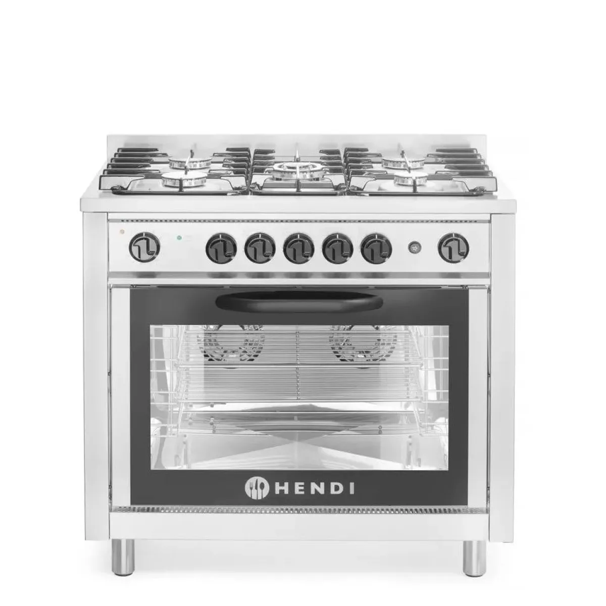 Online Hendi Gasfornuis - 5 pits met elektrische oven