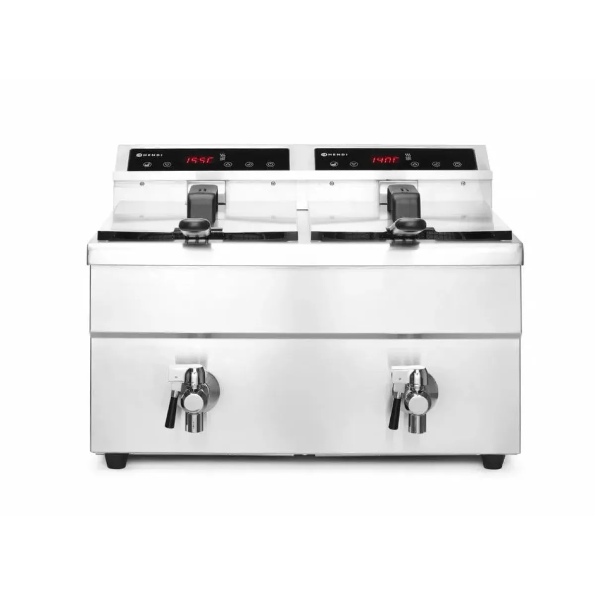 Clearance Hendi Inductie friteuse met aftapkraan - 2 x 8L