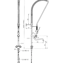 Discount Hendi Kraan met voorspoeldouche