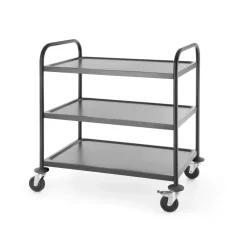 Online Hendi Serveerwagen mat zwart 3 plateaus