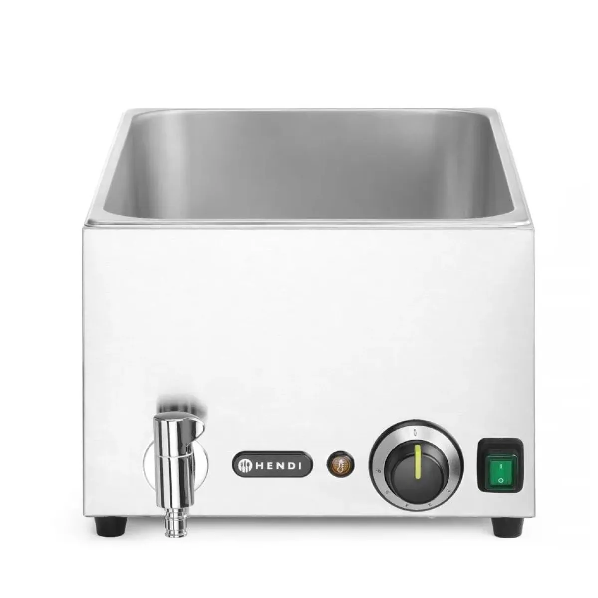 Hot Hendi Set: Bain-marie met afvoerkraan + 3x GN 1/3 en deksel