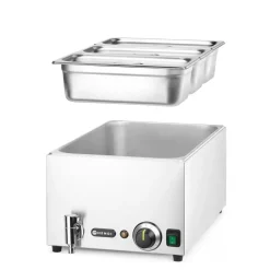 Hot Hendi Set: Bain-marie met afvoerkraan + 3x GN 1/3 en deksel