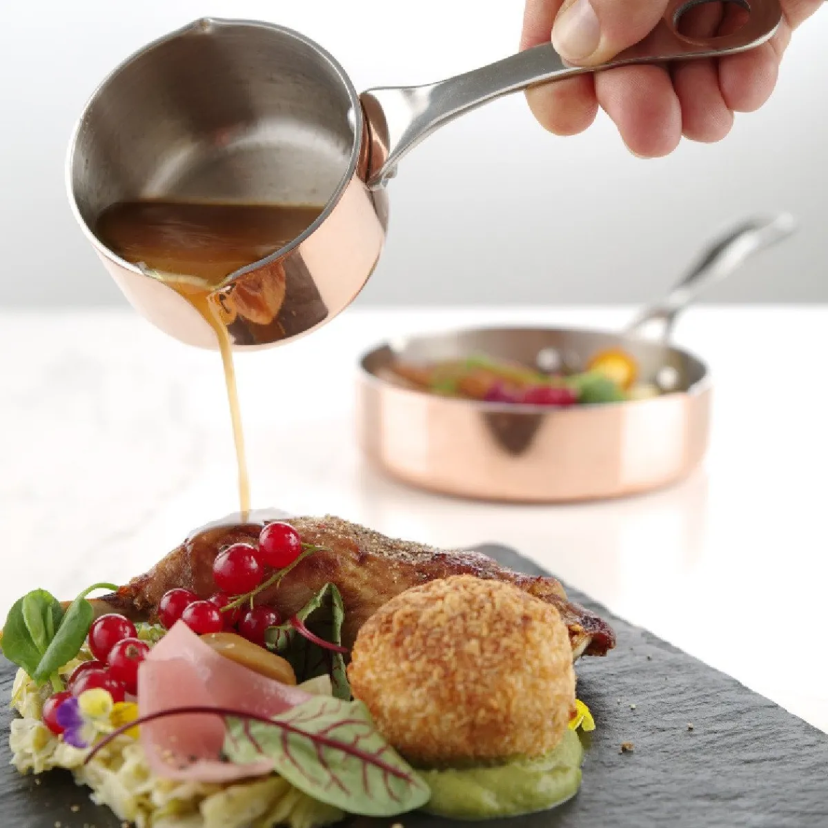 Hot Hendi Steelpannetje Koper met Schenktuit Ø85x50mm