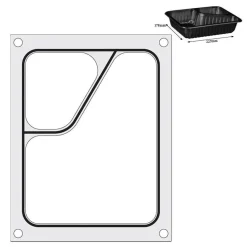 Sale Hendi Traysealer matrix Tweedelige colt container 227x178 mm