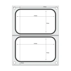 Clearance Hendi Traysealer matrix 2x container 178x113 mm