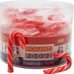 Hot Holland Foodz Mini Zuurstok Rood-Wit 30st.