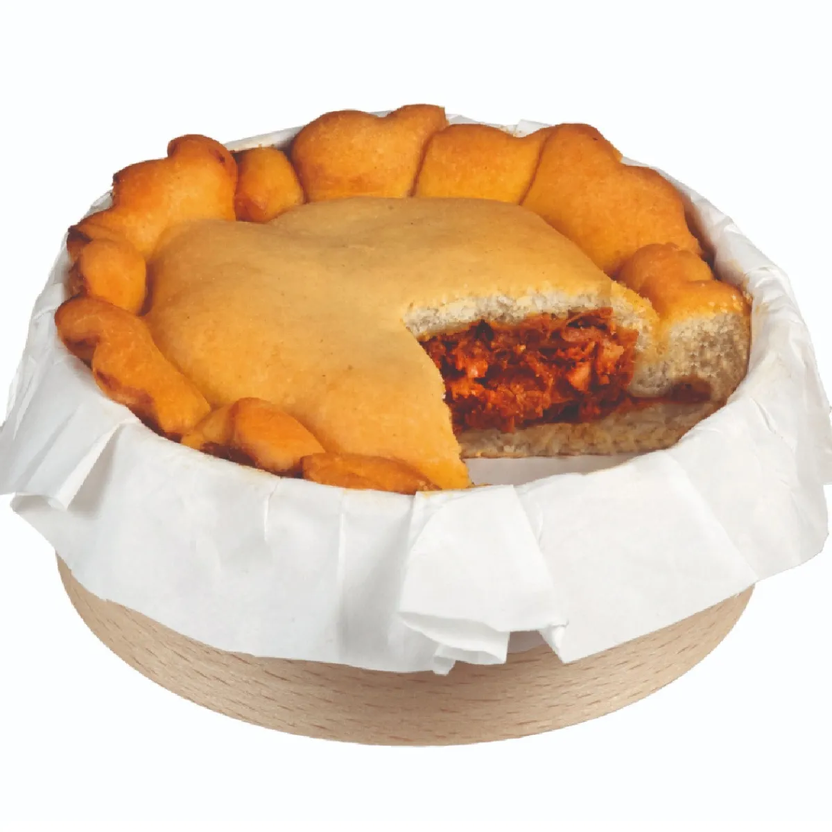 House of Marie HoM Bakring Hout met Bakpapier Ø10,5x4cm 200st.