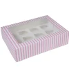Online House of Marie HoM Cupcake Doosje 12 Circus (incl. tray met venster) 2st.