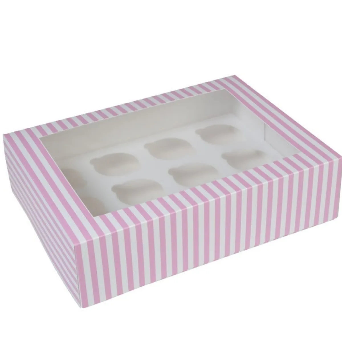 Online House of Marie HoM Cupcake Doosje 12 Circus (incl. tray met venster) 2st.