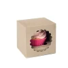 Discount House of Marie HoM Cupcake Doosje 1 Kraft (incl. tray met venster) 100st.