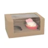 Best House of Marie HoM Cupcake Doosje 2 Kraft (incl. tray met venster) 3st.