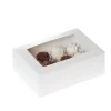 Hot House of Marie HoM Cupcake Doosje 12 MINI Wit (incl tray met venster) 100st