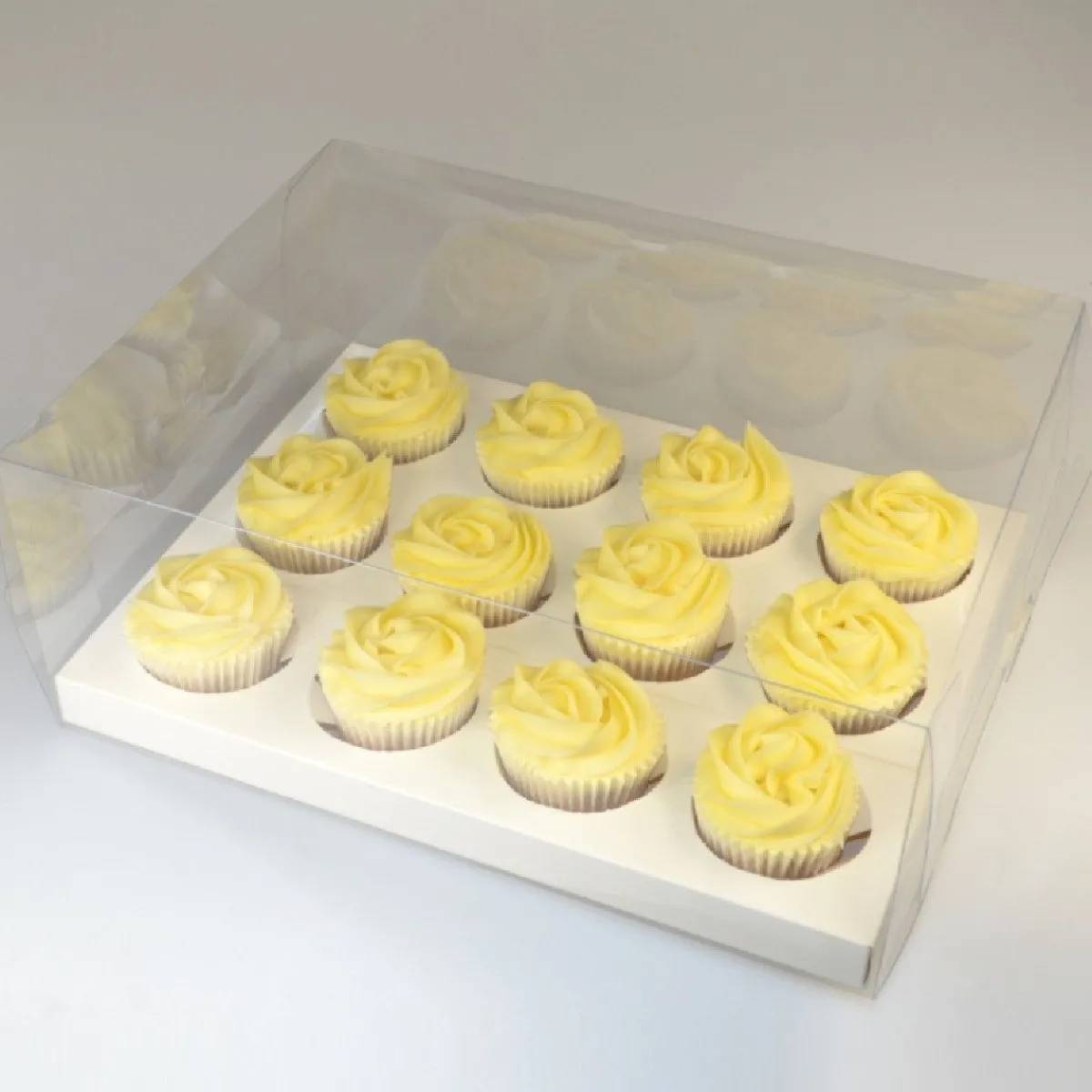 Sale House of Marie HoM Cupcake Doosje 12 Transparant (incl. tray) 10st.