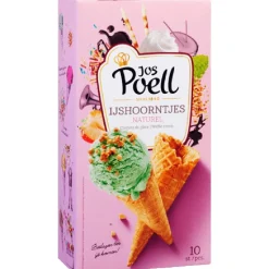 Outlet Jos Poell IJshoorntjes Naturel 10st.