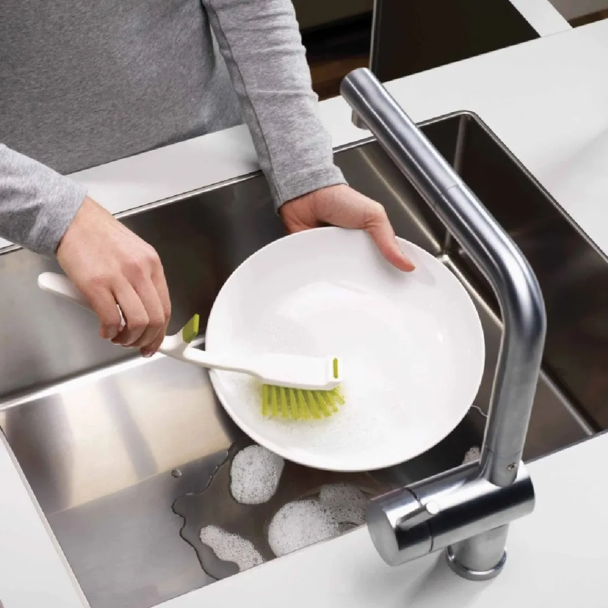 Hot Joseph Joseph Afwasborstel met Gootsteensteun Grijs