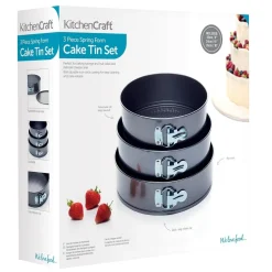 Kitchen Craft Springvormen Ø22-24-26cm Set/3
