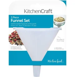 New Kitchen Craft Trechters 6,5-8-10cm Set/3