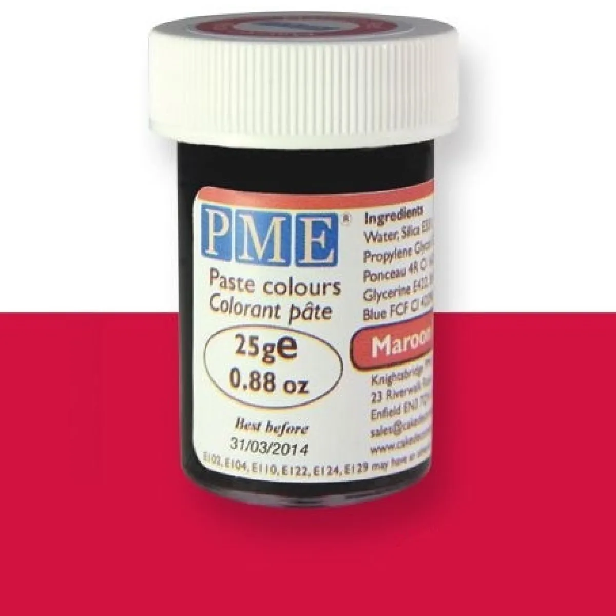 Best PME Kleurstof gel Maroon Red 25 gram