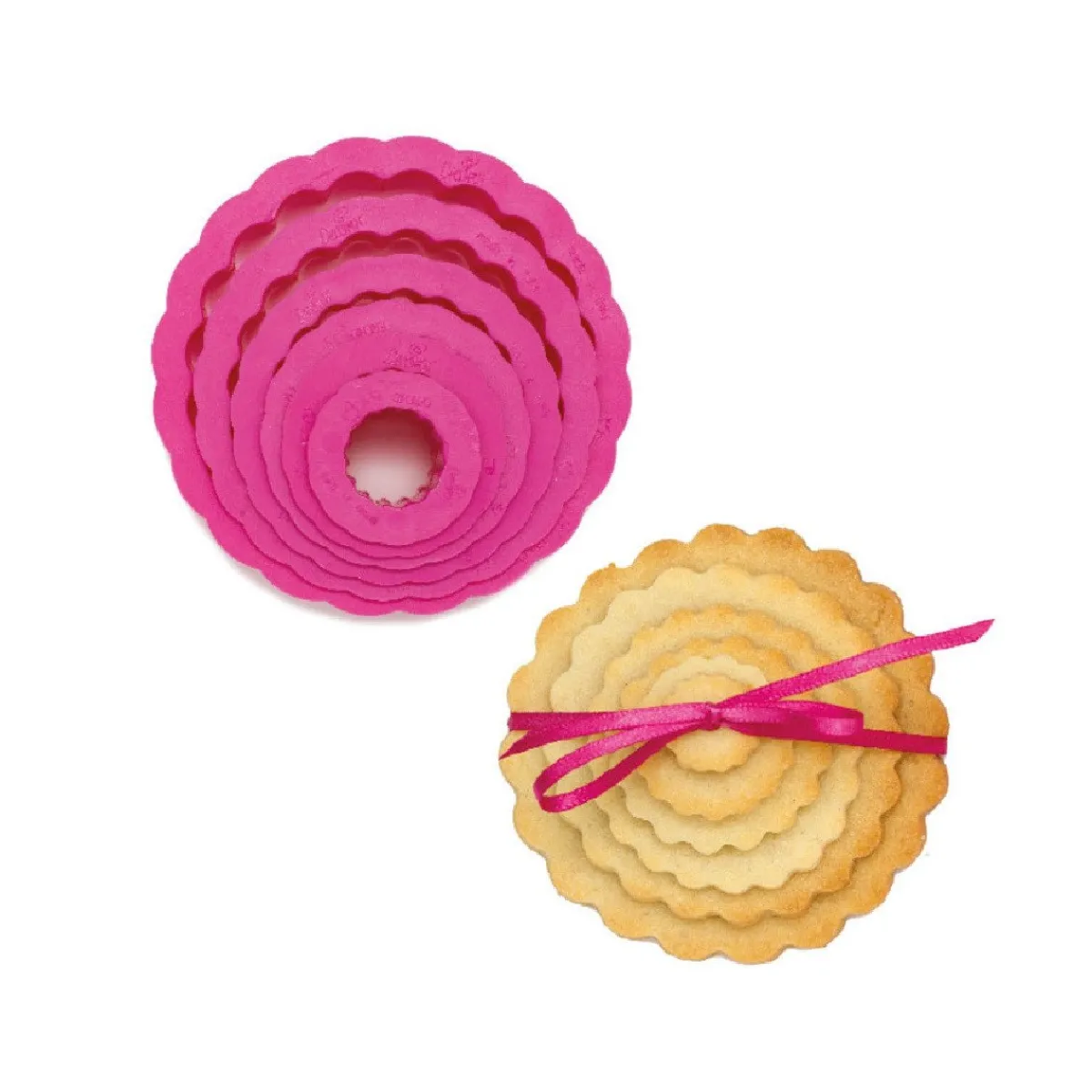 Sale Decora Koekjes Uitsteker Rond Gekarteld Set/6