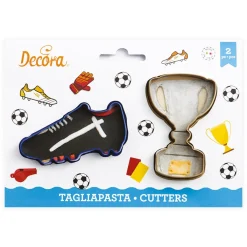 Clearance Decora Koekjes Uitsteker Voetbalschoen en Beker**