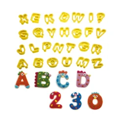 Best Decora Koekjes Uitstekers Cijfers en Alfabet Set/36