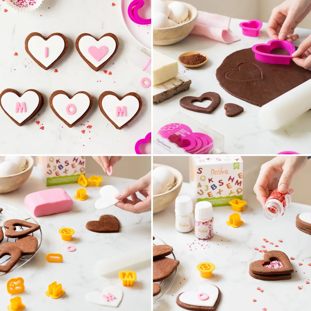 Best Decora Koekjes Uitstekers Cijfers en Alfabet Set/36