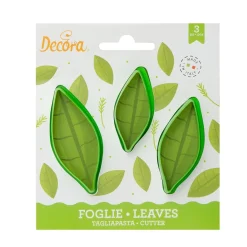 Clearance Decora Koekjes Uitstekerset Lange Bladeren 3st.