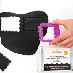 Clearance Decora Koekjes Uitstekerset Rechthoek met Kartel 4st.