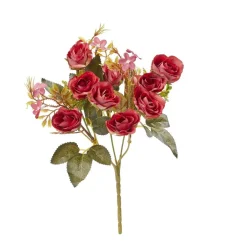 Discount Overig Kunst Rozenstruik 10 Bloemen Rood 30cm