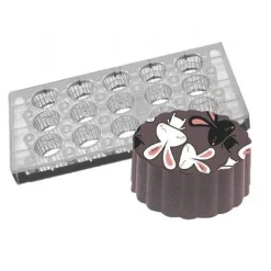 New Chocolate World Magneet bonbonvorm kartel Rond Ø32x14mm (15)