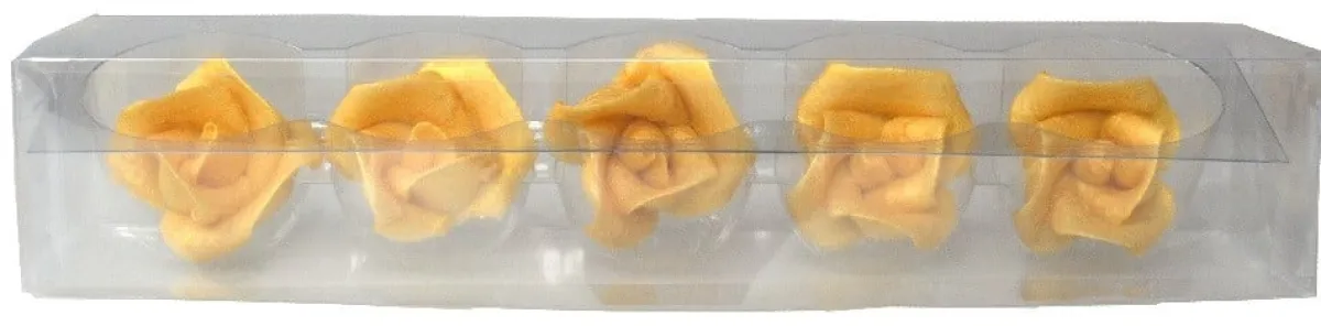 Best Overig Marsepein Rozen 5 Blads 40mm 5 stuks, Goud klein