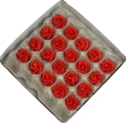 Overig Marsepein rozen 5 blads 35mm 10 stuks, Rood Luxe
