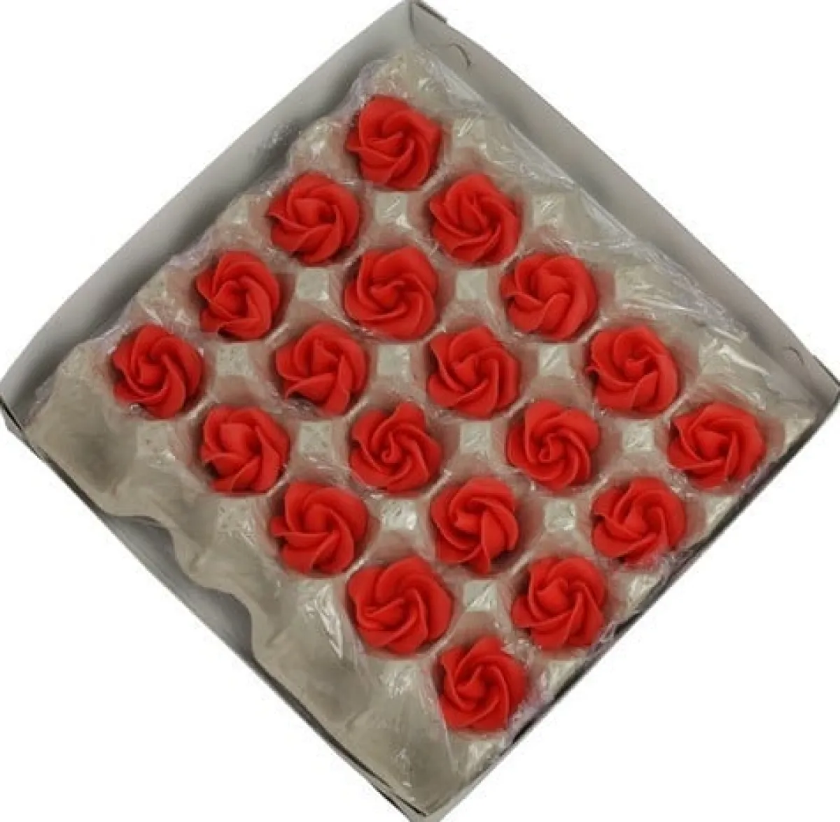 Overig Marsepein rozen 5 blads 35mm 10 stuks, Rood Luxe