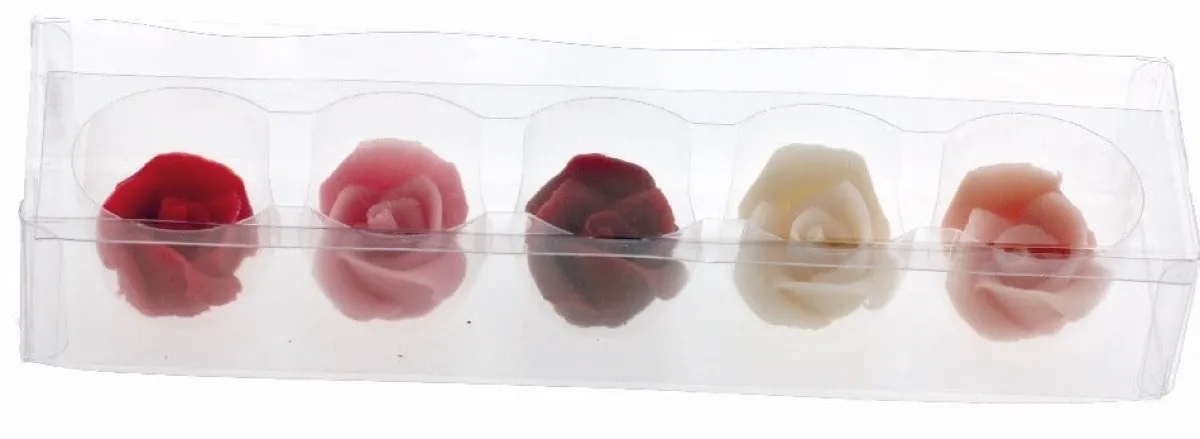 Overig Marsepein Rozen 5 Blads 40mm 5 stuks, ass.