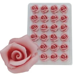 Discount Overig Marsepein Rozen Roze 6-blads 25mm (24 st.)