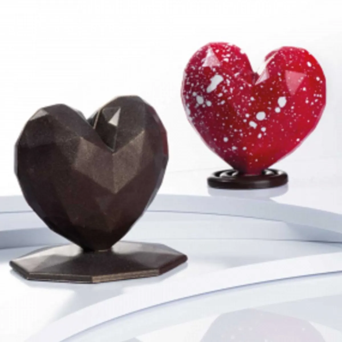 Best Martellato Chocolade Holvorm Diamant Hart (6x) 70x66x20mm