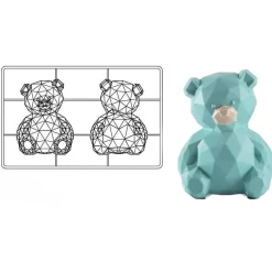 Hot Martellato Chocolade Holvorm Teddybeer 97x64x130mm