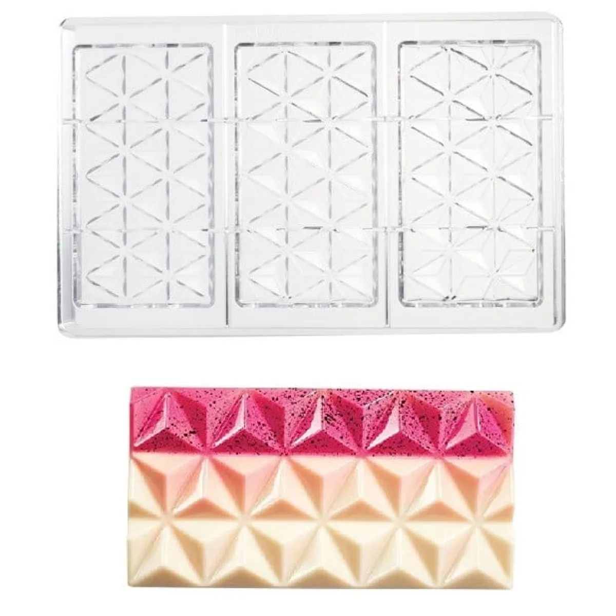 Clearance Martellato Chocolademal Pyramide Tablet (3x) 13,8x7,2x1,1 cm