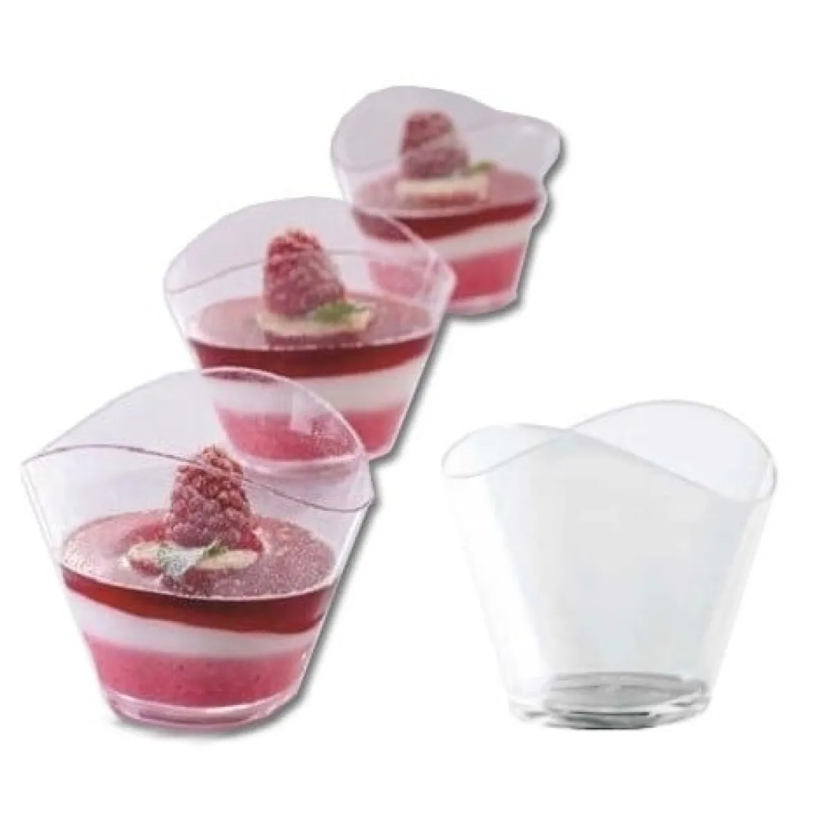 New Martellato Lepelgebak cups Wave (50 ml) / 100 stuks