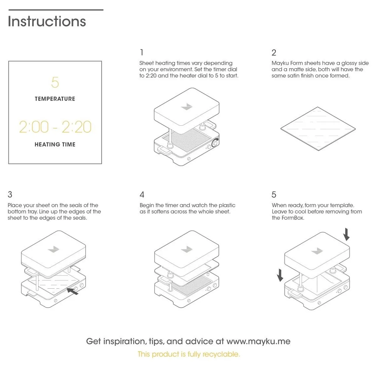 Online Overig Mayku Sheets t.b.v. Formbox 30 stuks