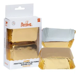 Online Decora Mini Plumcake Bakvorm Goud 80x50x32(h)mm 20 stuks