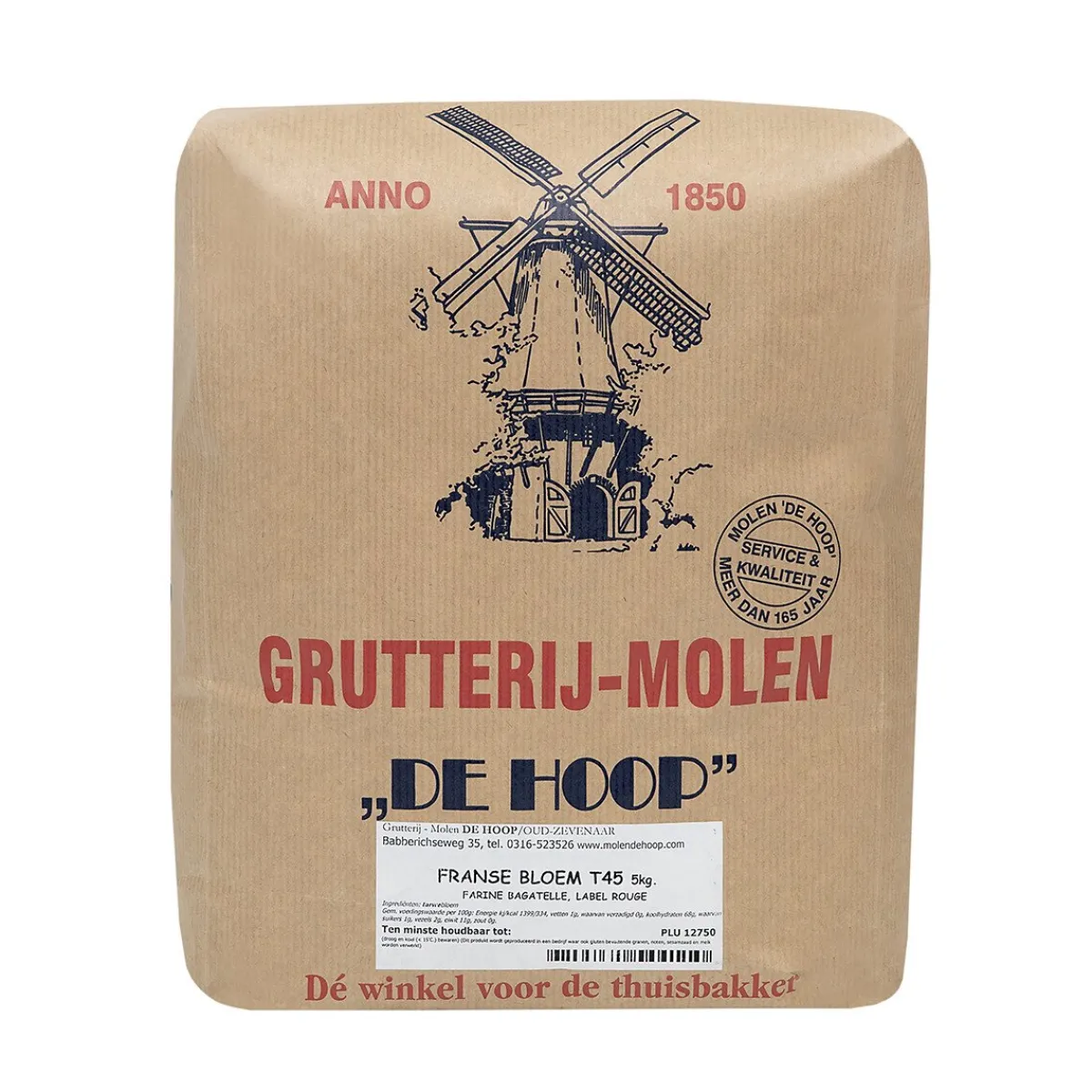 Discount Molen de Hoop Franse Tarwebloem T45 5kg (Farine Bagatelle)