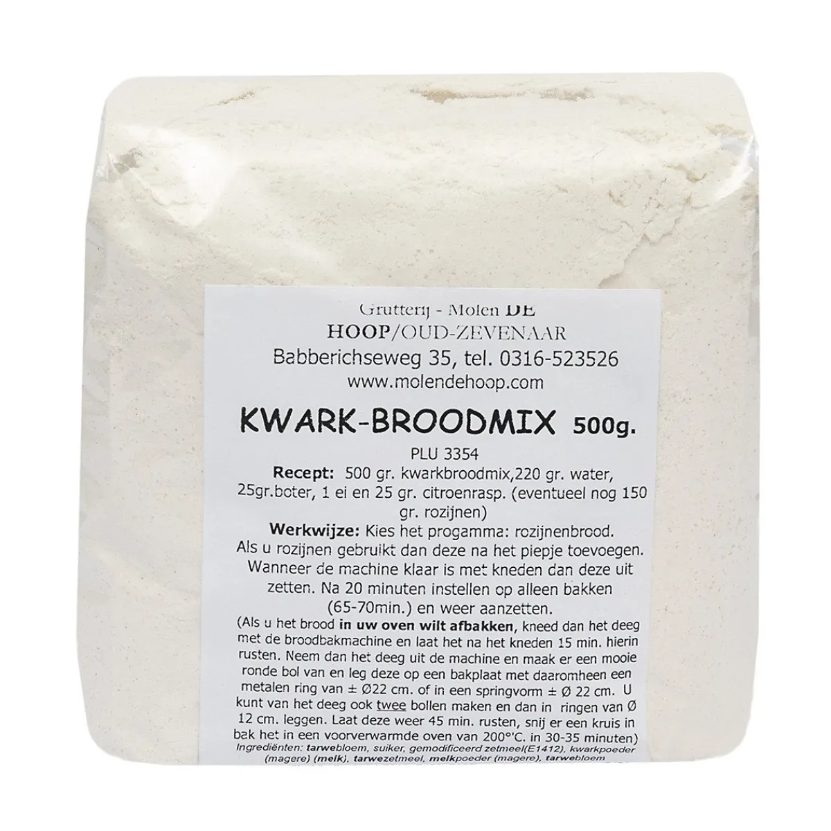 Online Molen de Hoop Kwarkbroodmix 500gr