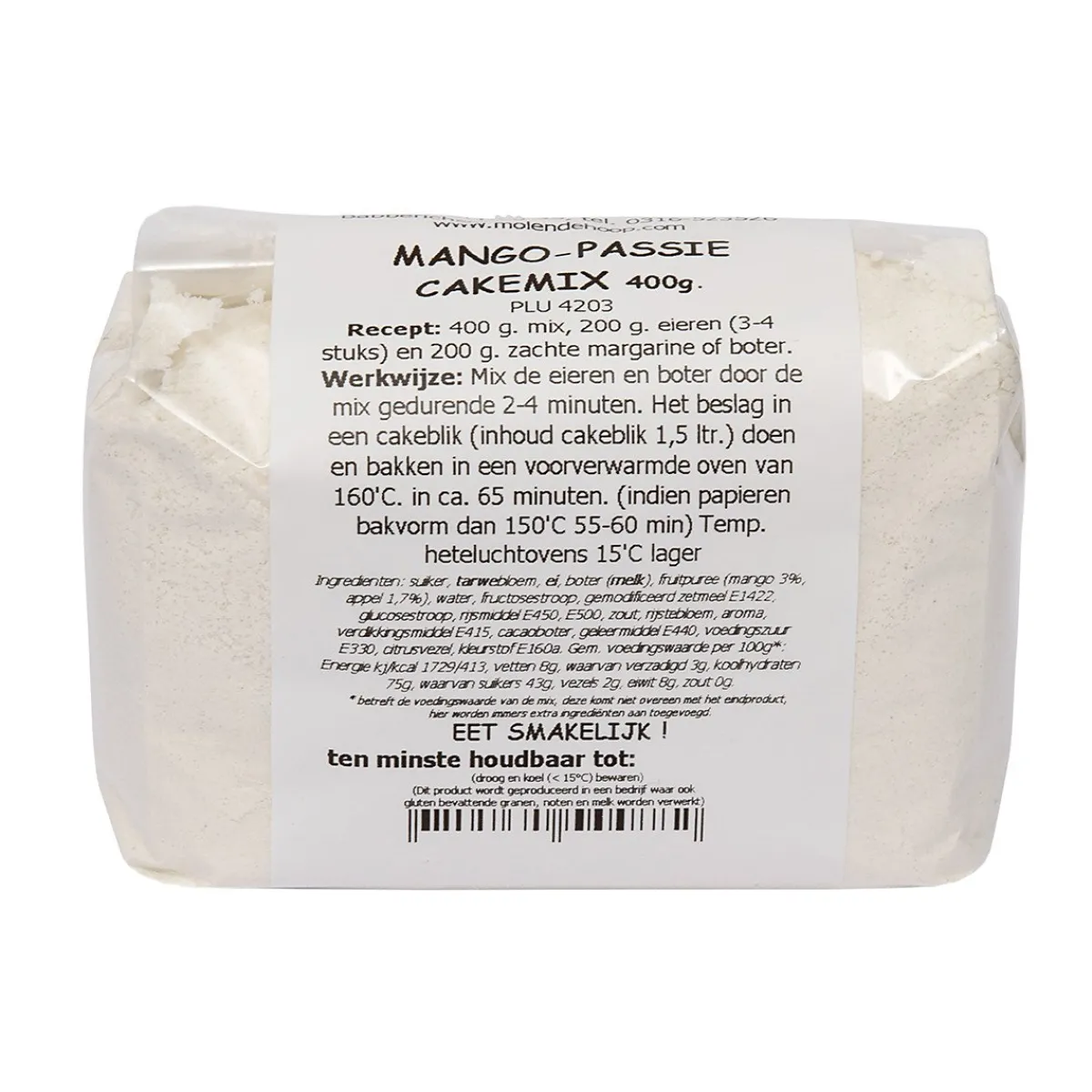 Online Molen de Hoop Mango-Passie Cakemix 400g