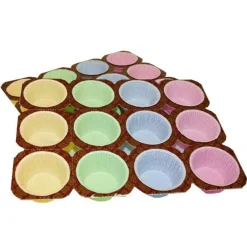 Overig Muffin/Cupcake Tray papier gekleurd set 2x12 vormpjes