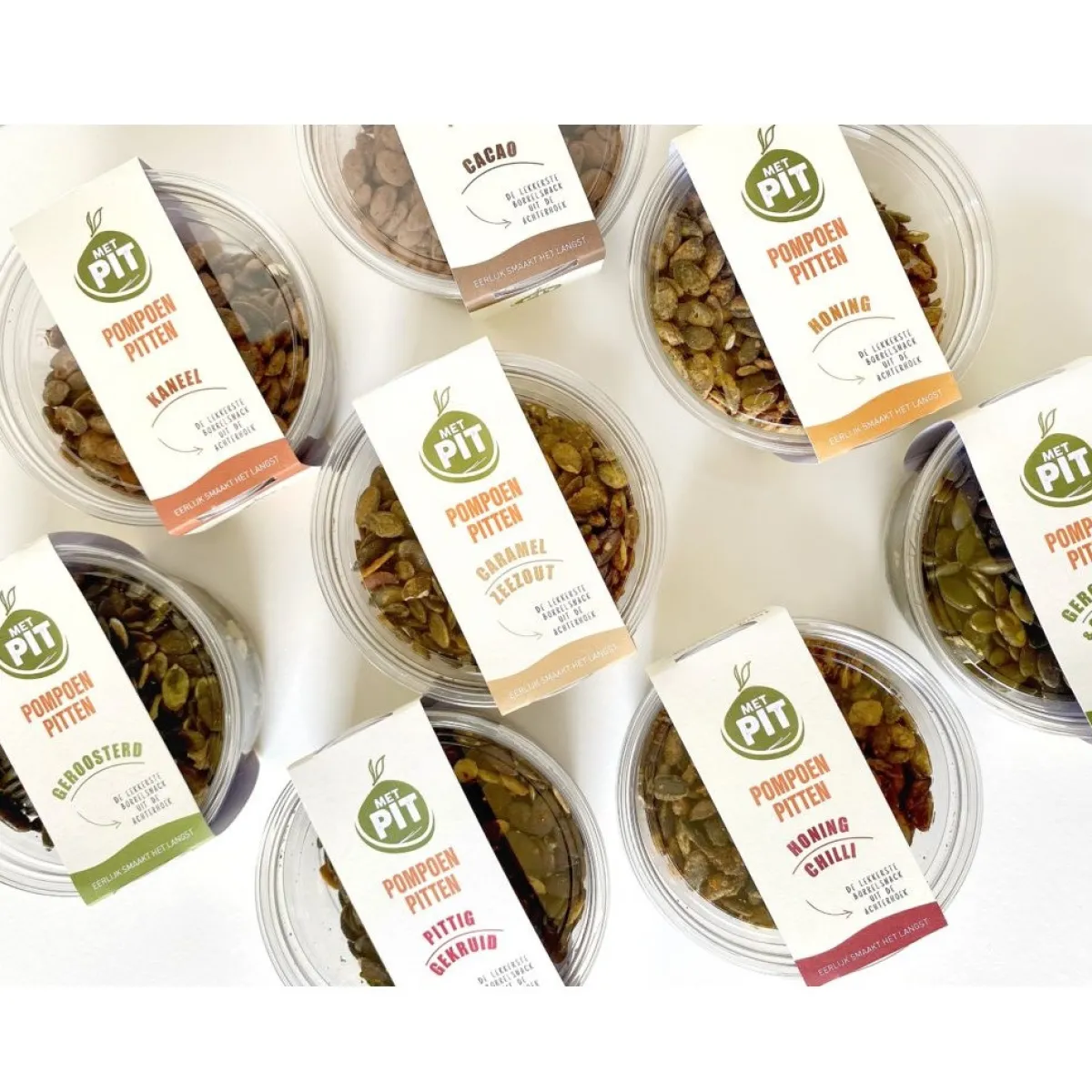 New Met Pit Nederlandse Pompoenpitten Pittig Gekruid 150g