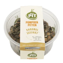 New Met Pit Nederlandse Pompoenpitten Caramel Zeezout 150g