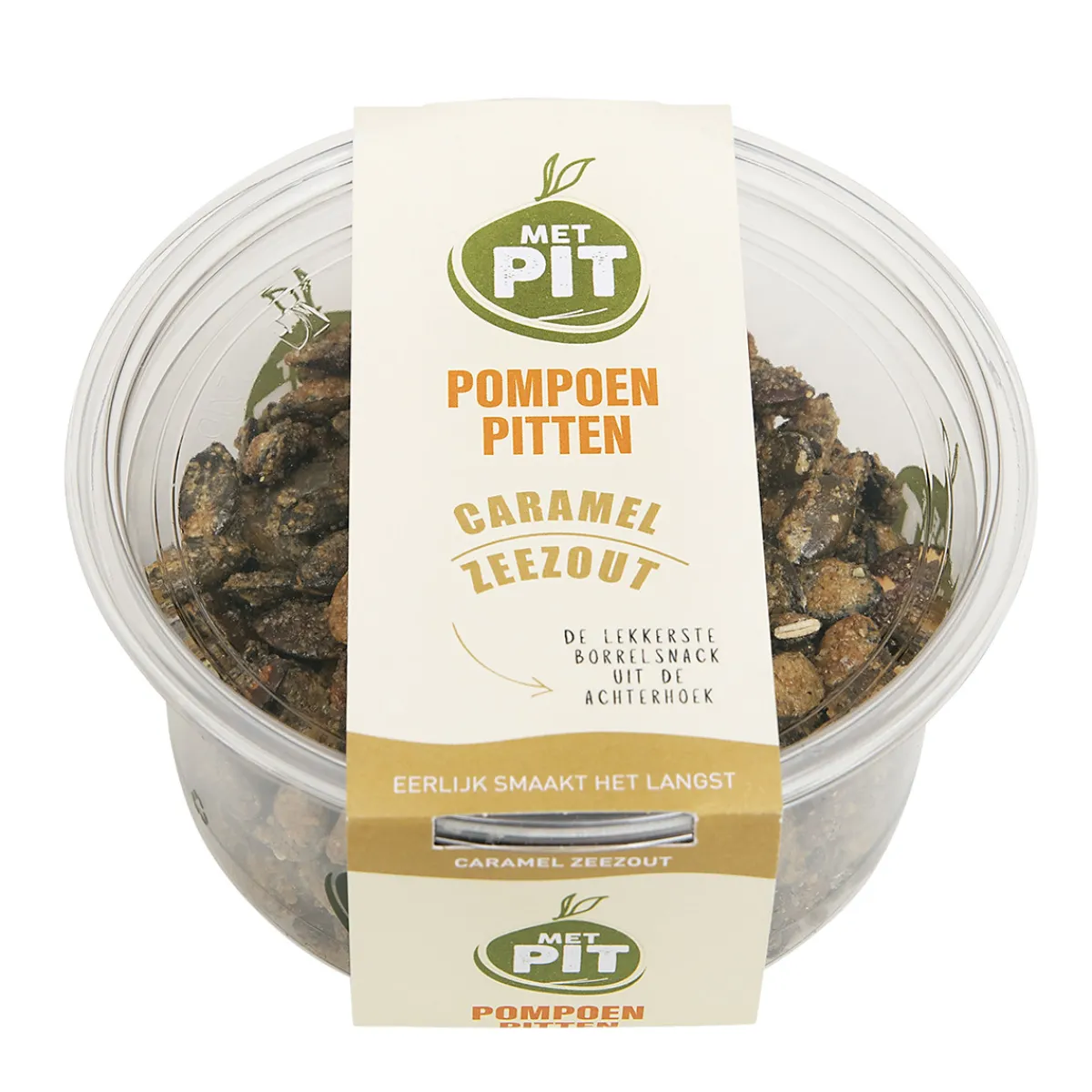 New Met Pit Nederlandse Pompoenpitten Caramel Zeezout 150g