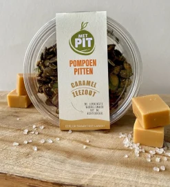 New Met Pit Nederlandse Pompoenpitten Caramel Zeezout 150g